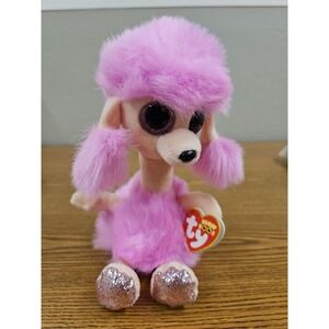 TY Beanie Boos Camilla Pink Poodle Dog Plush Stuffed Animal Toy 6 Inch 2020 New
